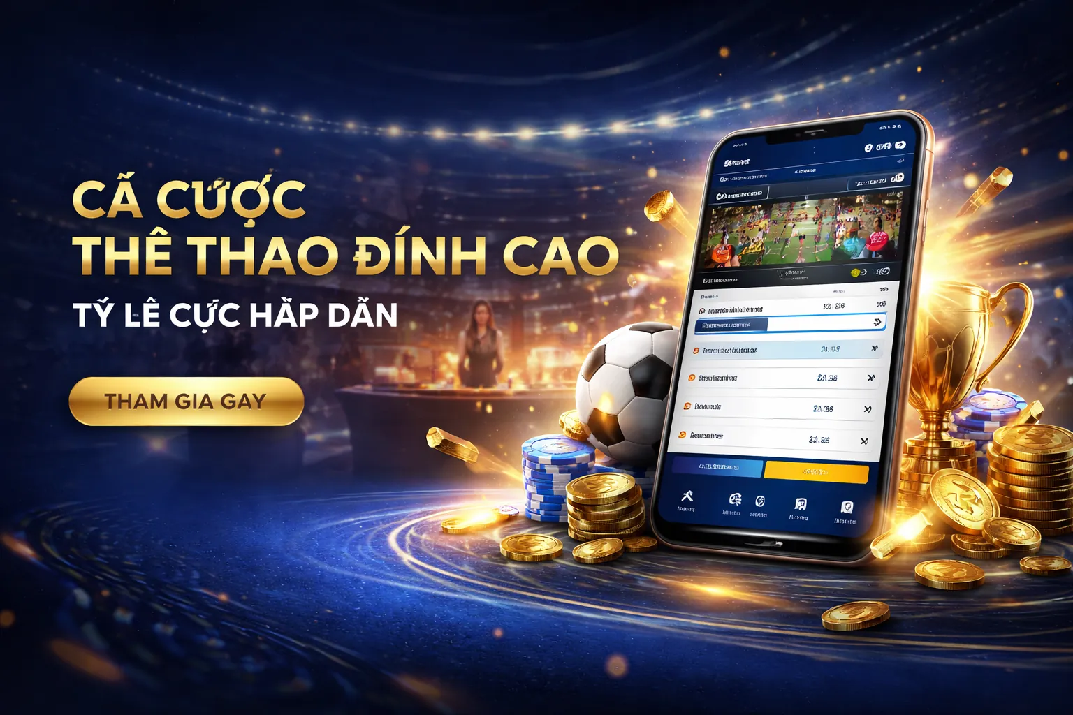 Hình ảnh banner JD88.xom với các trò chơi cá cược trực tuyến sôi động
